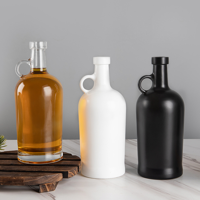 Bottillas de vidrio de alcohol a medida blanca blanca transparente 75cl