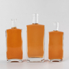 Botellas de vidrio cuadradas planas para bebidas espirituosas de 375 ml, 500 ml y 700 ml