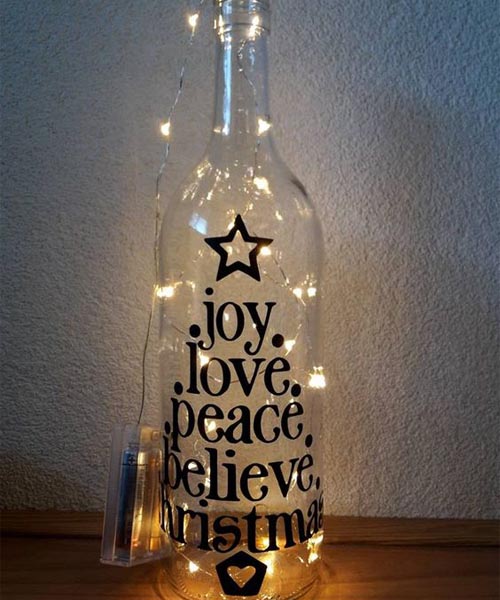 l&aacute;mpara de botella de esp&iacute;ritu navide&ntilde;o