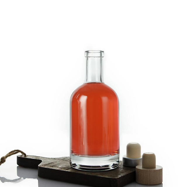 Botella de licor de vidrio súper fisa nórdico
