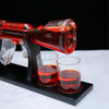 Decantador de vidrio con botella de licor de 800 ml con forma de pistola AK47