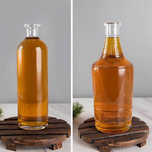 Square Round 50CL 75CL 1L Botellas de vidrio de vodka para la venta