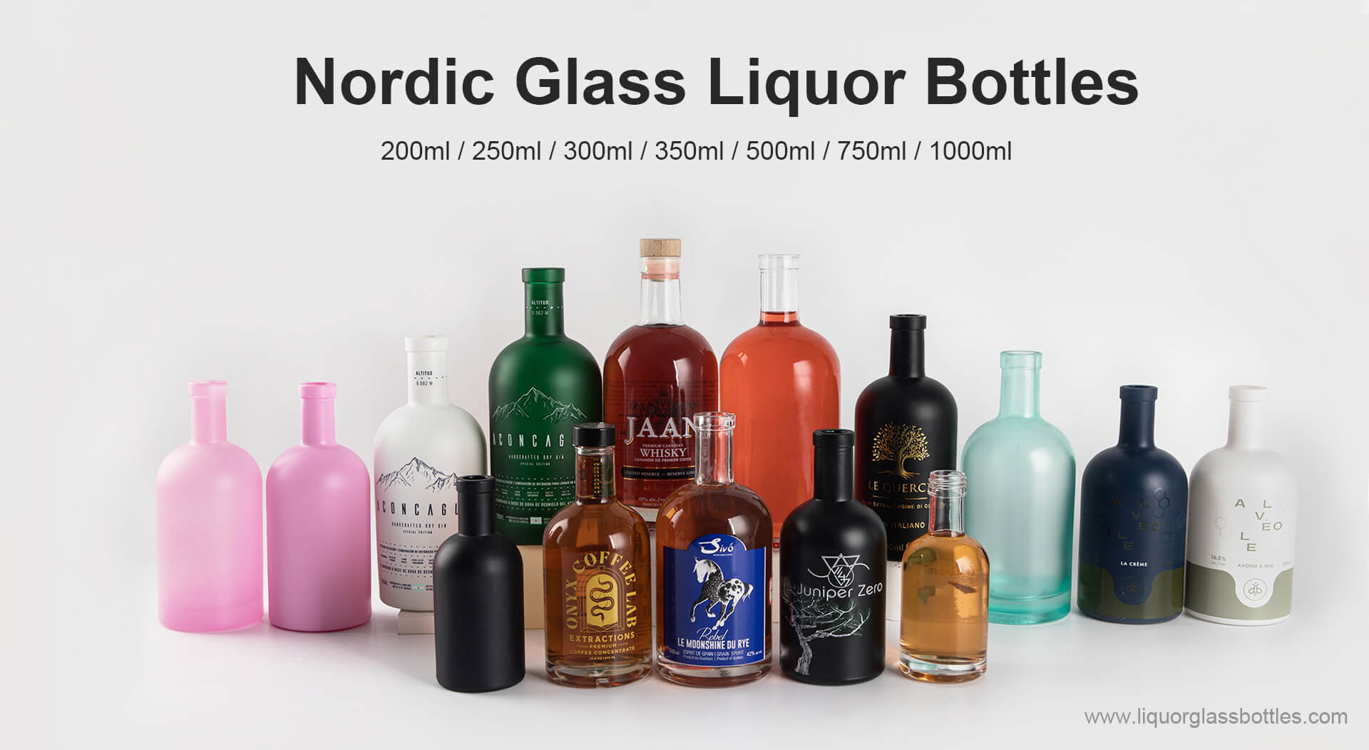 botellas de vidrio nórdicas
