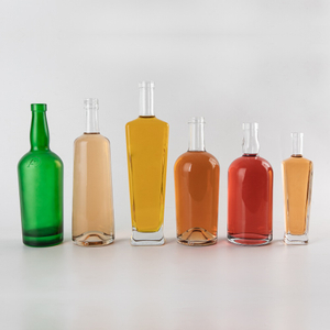Fabricante de botellas de tequila de lujo de vidrio súper pedernal superior personalizado a granel