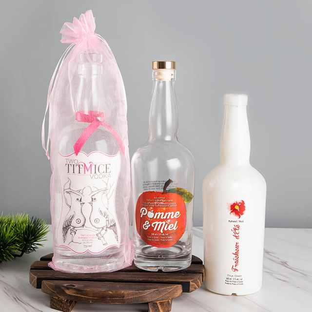 Licores de mujeres personalizadas beber botellas de vidrio al por mayor