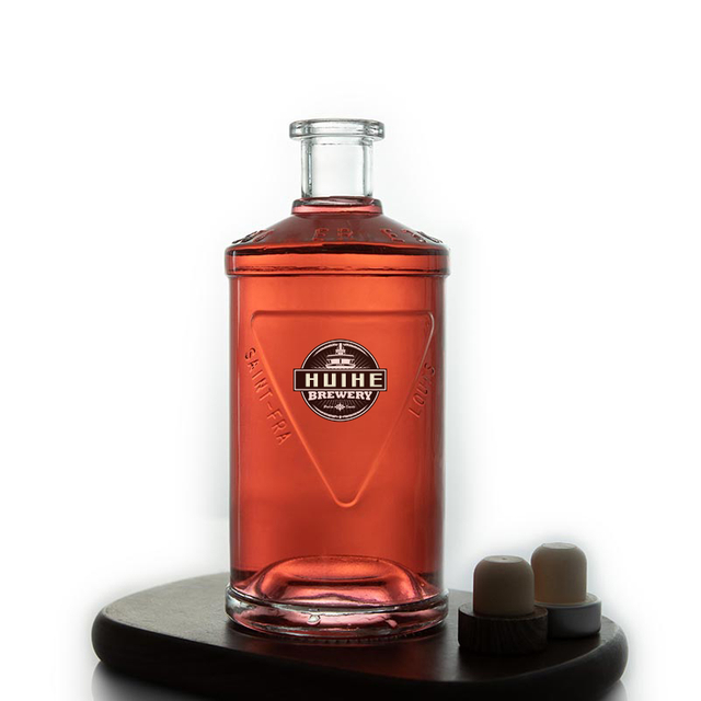 Destilería 3 lacs botella de espíritus de vidrio grabado