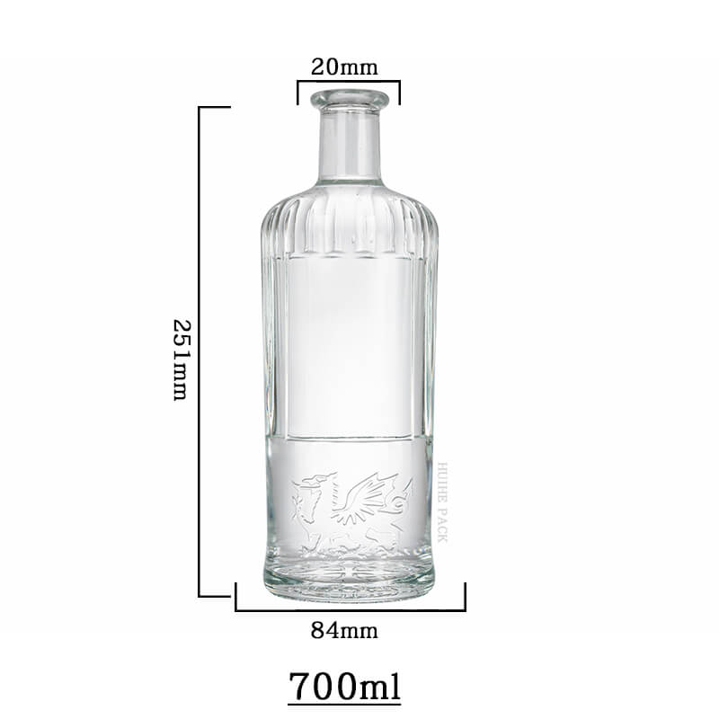 Capacidad de botella de licor con bucle de dragón