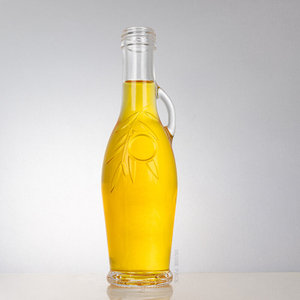 Cuerpo bulboso Botella de licor del cuello delgado con mango