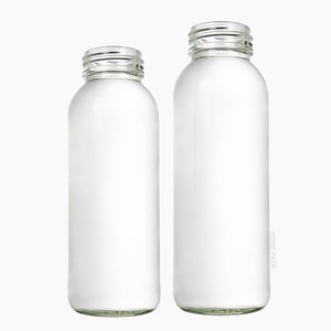 Botella de agua para bebidas de boca ancha de vidrio de 320 ml y 450 ml 