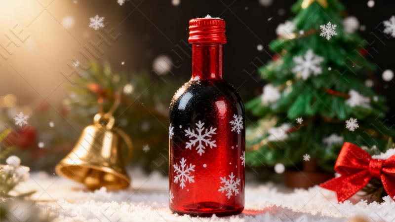 5 tipos de botellas de licor navide&ntilde;as - mini botella de licor con revestimiento