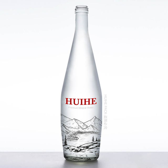 Las botellas de agua de vidrio más elegantes de 750 ml con tapa de rosca