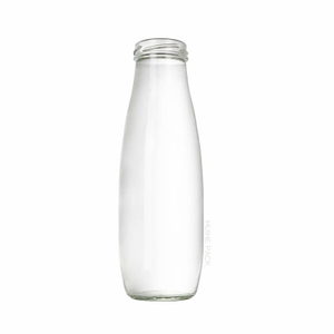 Botella de bebida de leche y caf&eacute; de vidrio transparente con cilindro de calidad alimentaria de 500 ml