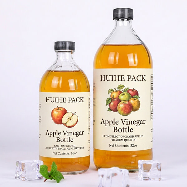 Botella de vidrio de vinagre de 16 oz y 32 oz
