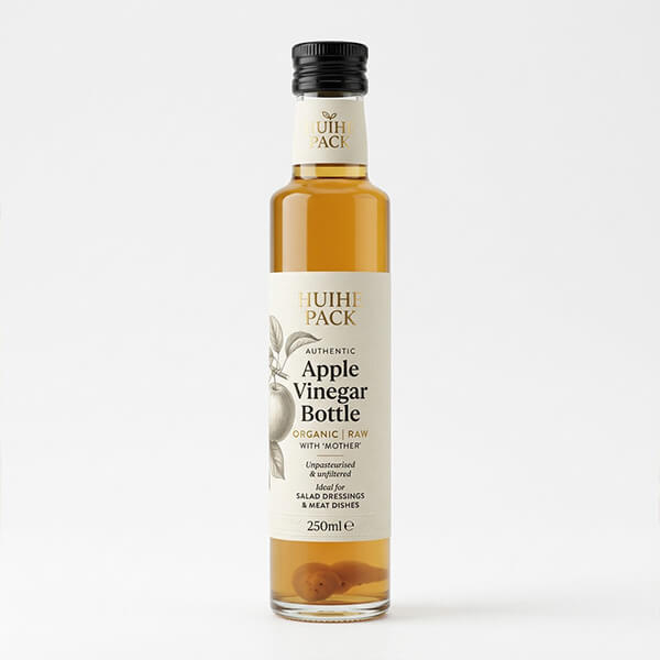 Botellas de vidrio Dorica para vinagre de manzana