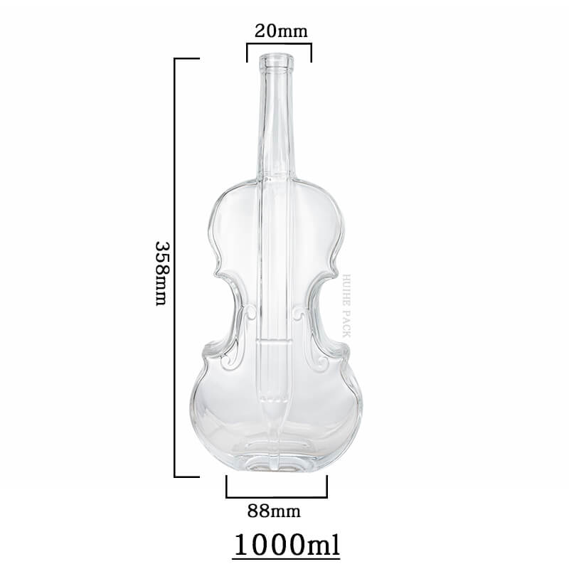 violin shaped liquor bottle 1 Botella de licor en forma de violín 1