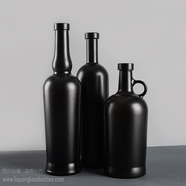 Empaquetado de cristal de Tequlia del whisky de la vodka de la base pesada del negro 75CL