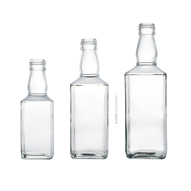 Botella de whisky de cristal Tennessee cl&aacute;sica personalizada con tap&oacute;n de rosca