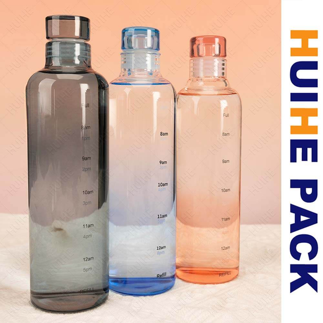 Botella de agua potable de vidrio de borosilicato con logotipo de impresi&oacute;n personalizada a la venta