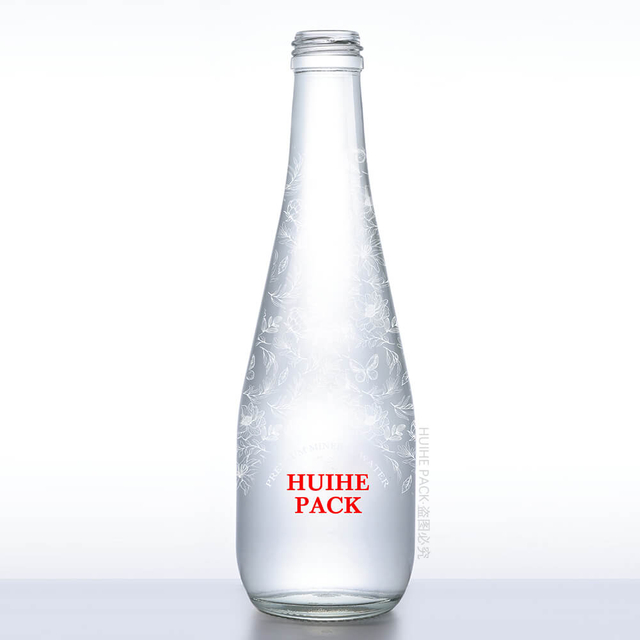 Botella de agua de vidrio a granel de 330 ml con tapa de rosca sin BPA 