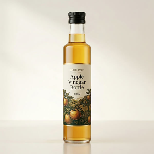 Botellas de vidrio Dorica para vinagre.