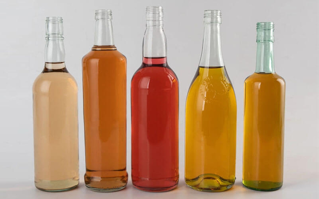 botella de vidrio de pedernal