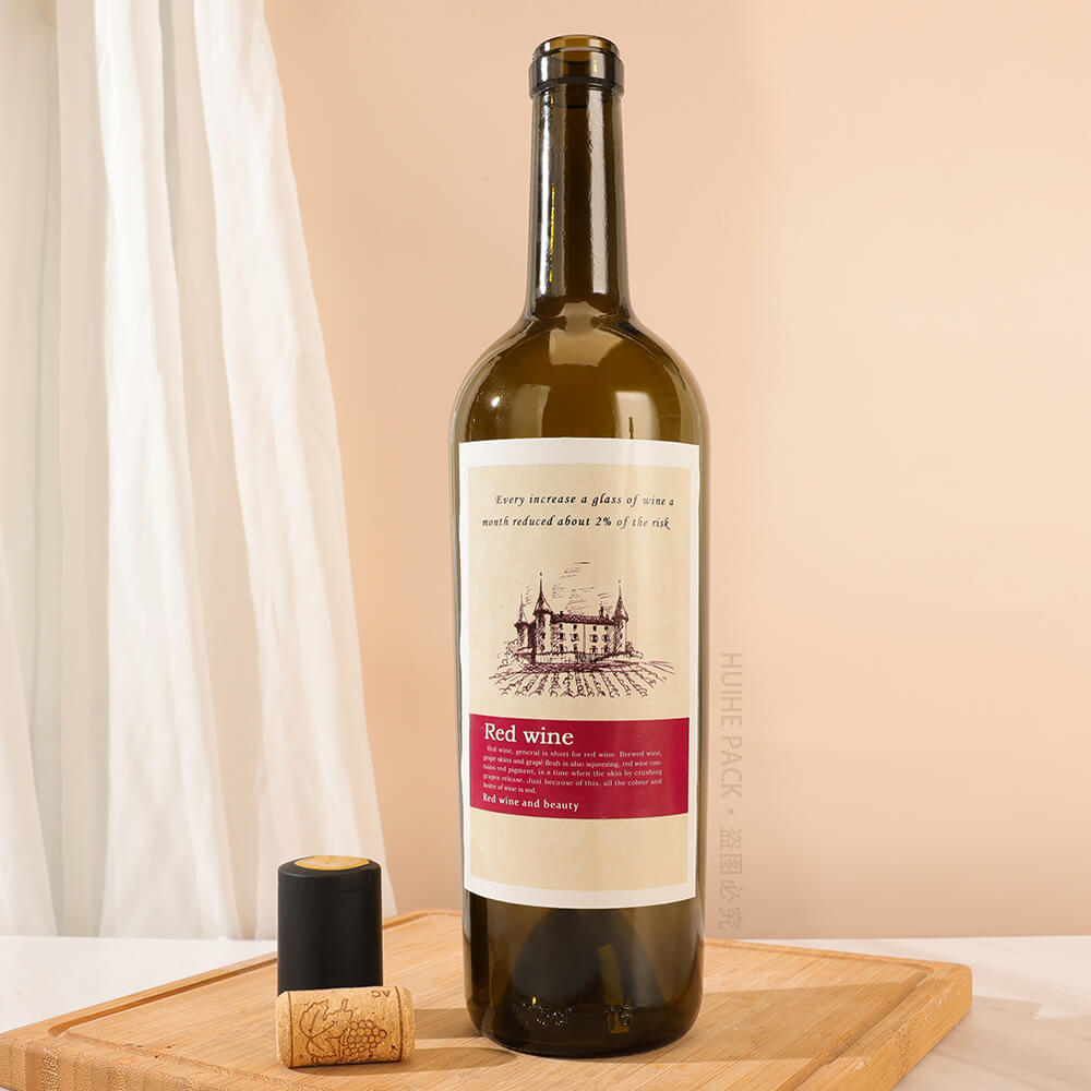 botella de copa de vino