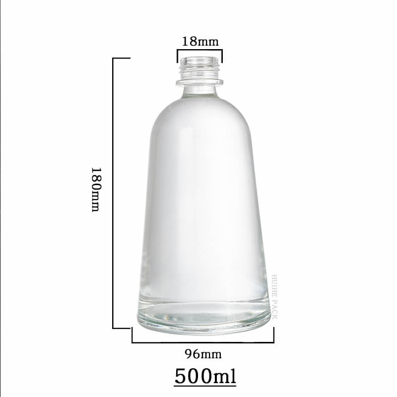 bell shaped liquor bottle-capacity capacidad de botella de licor en forma de campana