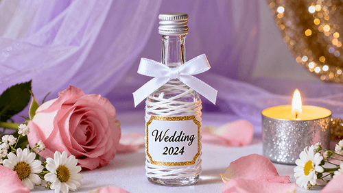 mini botella de licor para bodas