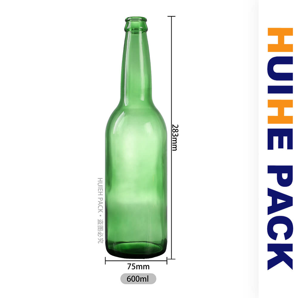 botella de sidra de manzana verde