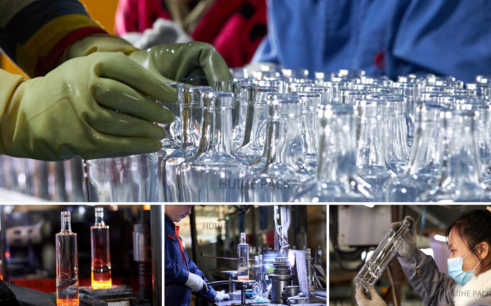 HUIHE liquor glass bottle Huihe Botella de vidrio de licor