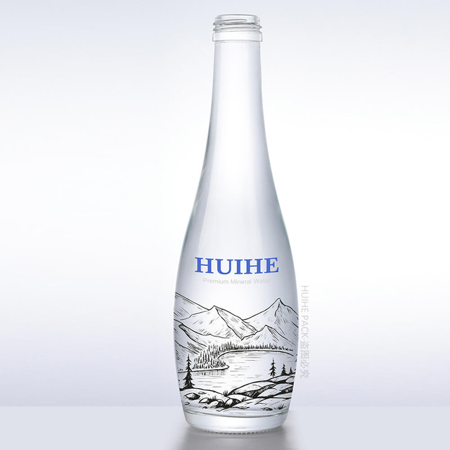 Botellas de agua de vidrio personalizadas de 330 ml con logotipos de marcas al por mayor