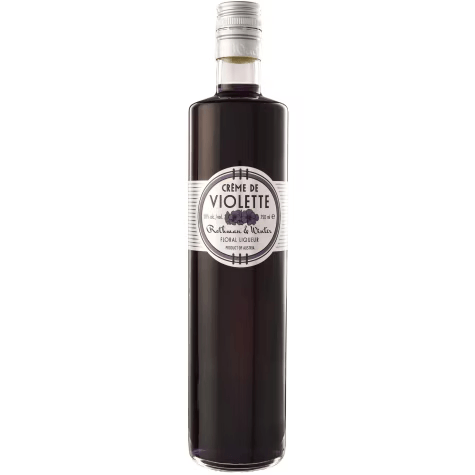 Botella de licor Rothman and Winter Creme de Violette de 750 ml.