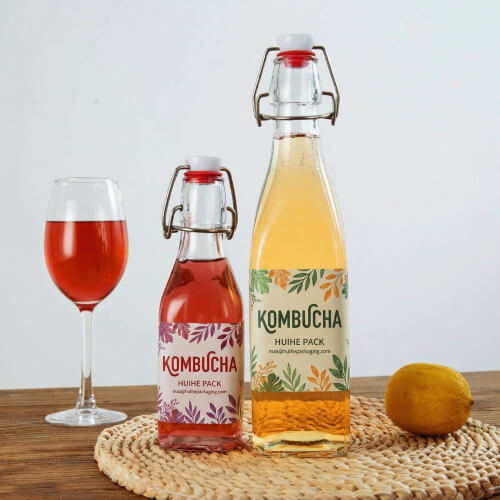 Botellas de Kombucha con tapa abatible de 500 ml