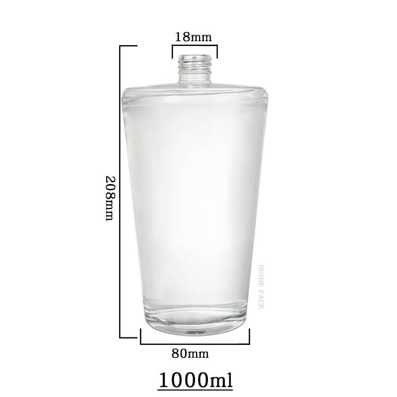 Taper Cylinder Liquor Bottle capacity Capacidad de botella de licor cilindro de cilindro