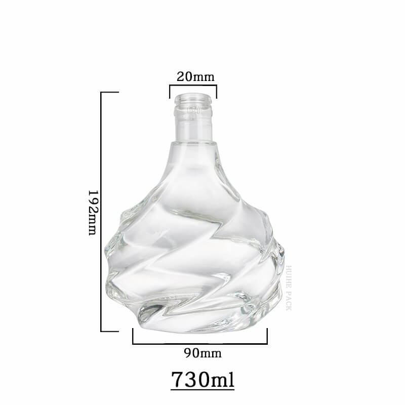 ondulaciones irregulares para la botella de licor