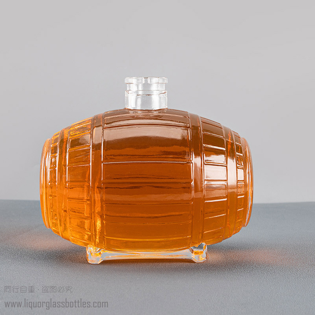 Empaquetado de cristal único personalizado del licor de la vodka del whisky del barril del barril de la botella