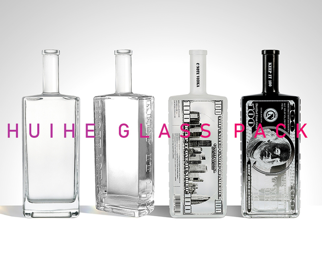 Marca audaz: botella cuadrada plana personalizada para bebidas espirituosas de cereales