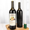Botella de copa de vino Bordolese Conica de color oscuro con etiqueta personalizada