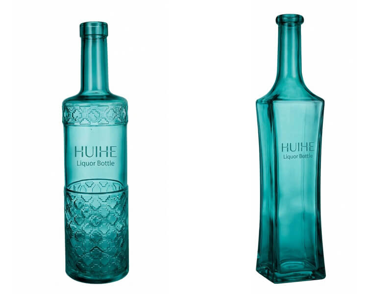 botella de vidrio verde azulado 05