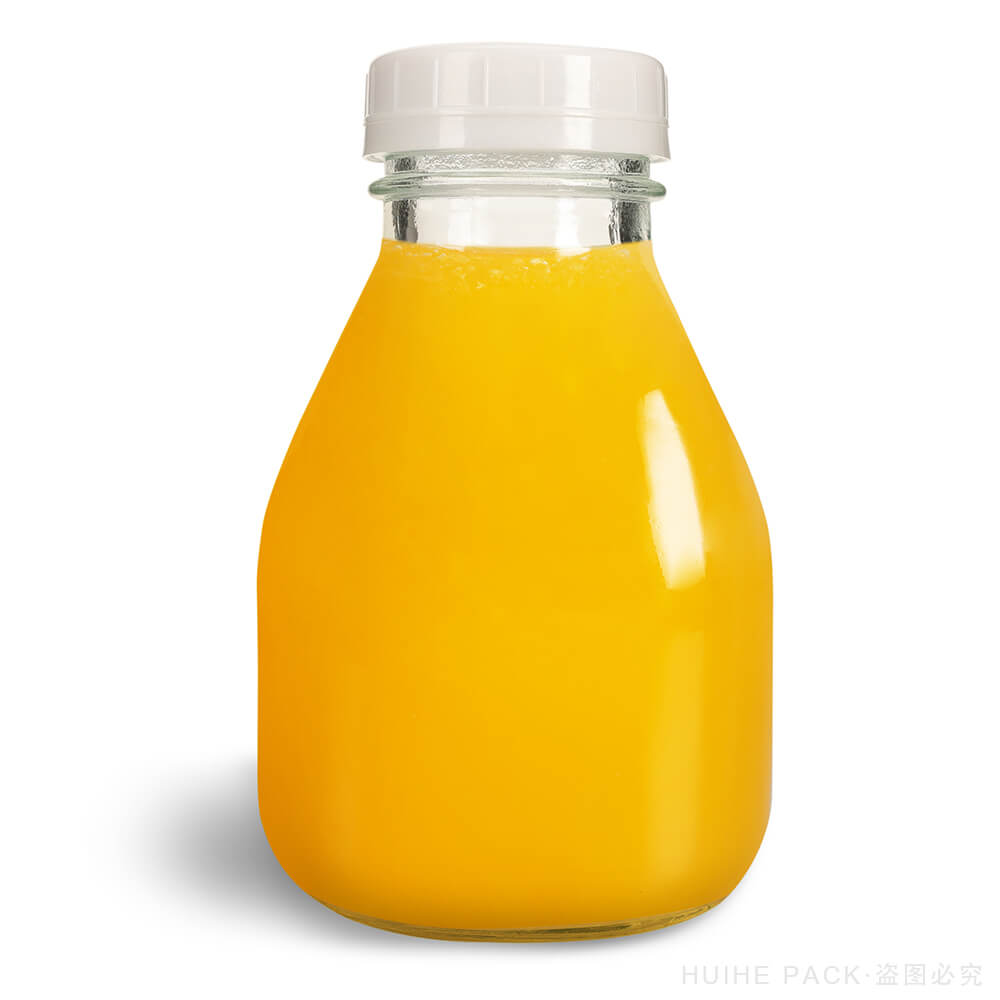 Botella de cristal del jugo del batido del tapón de tuerca 300ml 500ml de los PP