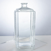 1500 ml de múltiples - botella de licor de vidrio rectangular con bordes
