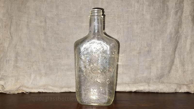Old Glass Liquor Bottle-Cracks