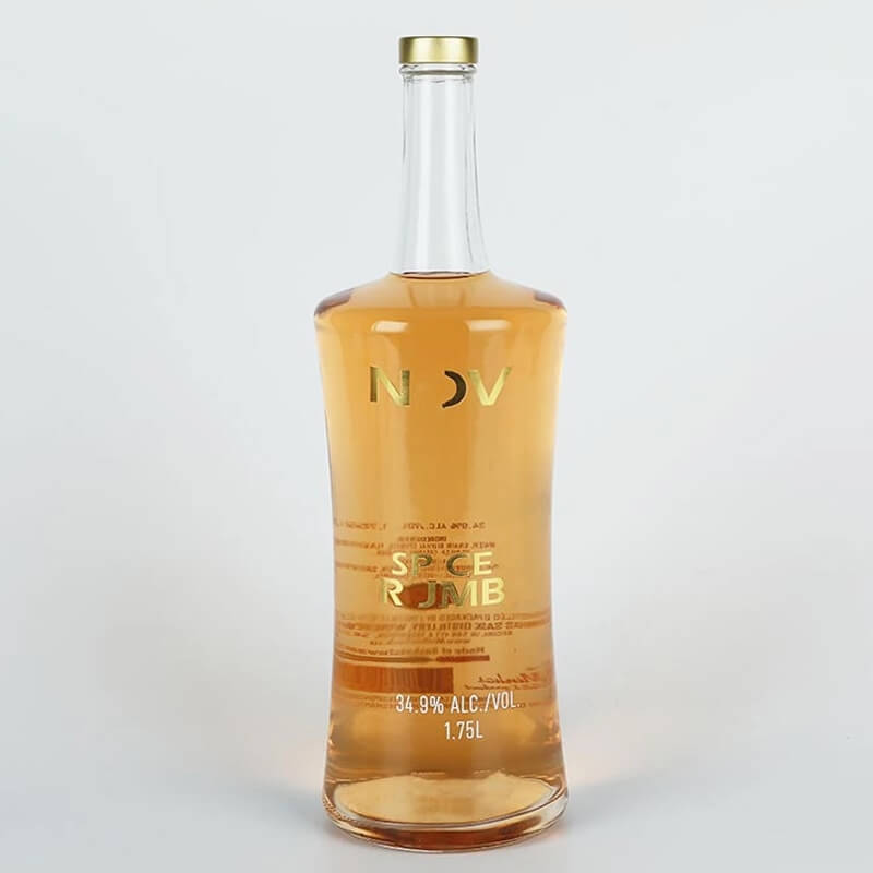 Botella de vodka de vidrio extra grande de 1,75 l