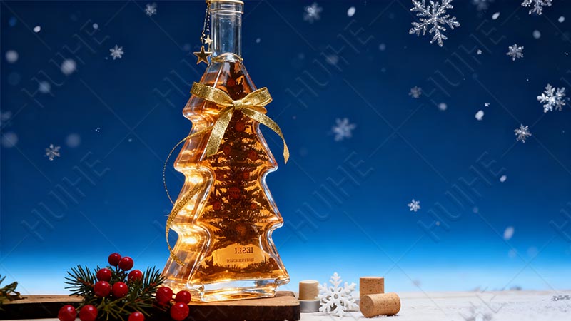 5 tipos de botellas de licor navide&ntilde;o - botella de licor de &aacute;rbol de navidad