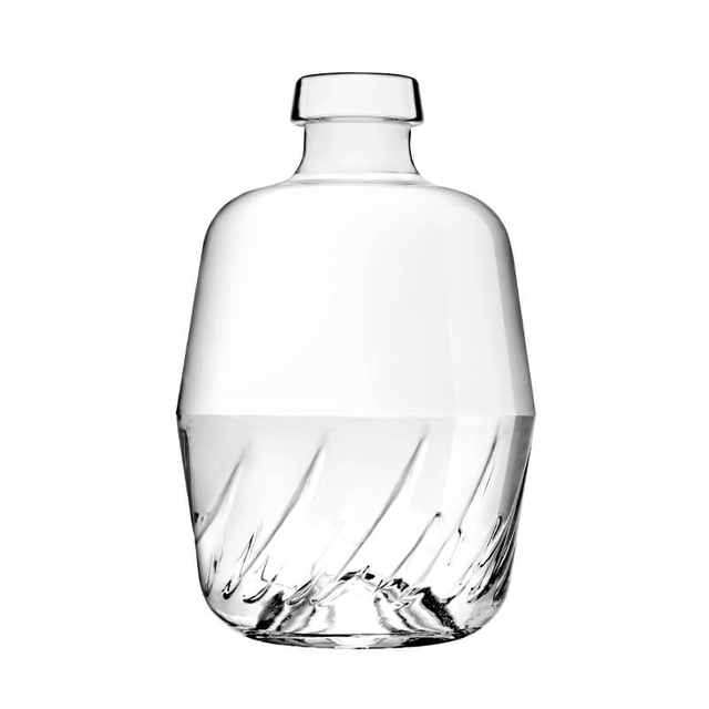 Botella de cristal de cebada de 70 cl para vodka, ron, ginebra, tequila, whisky con acabado carnette