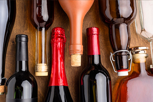 Botella de licor a granel