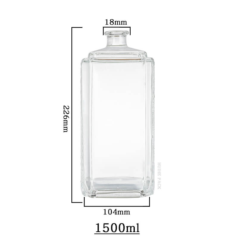 Capacidad de botella de licor rectangular múltiple