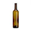 Botella de vino tinto burdeos con corcho, ámbar verde vacío, 750 ml