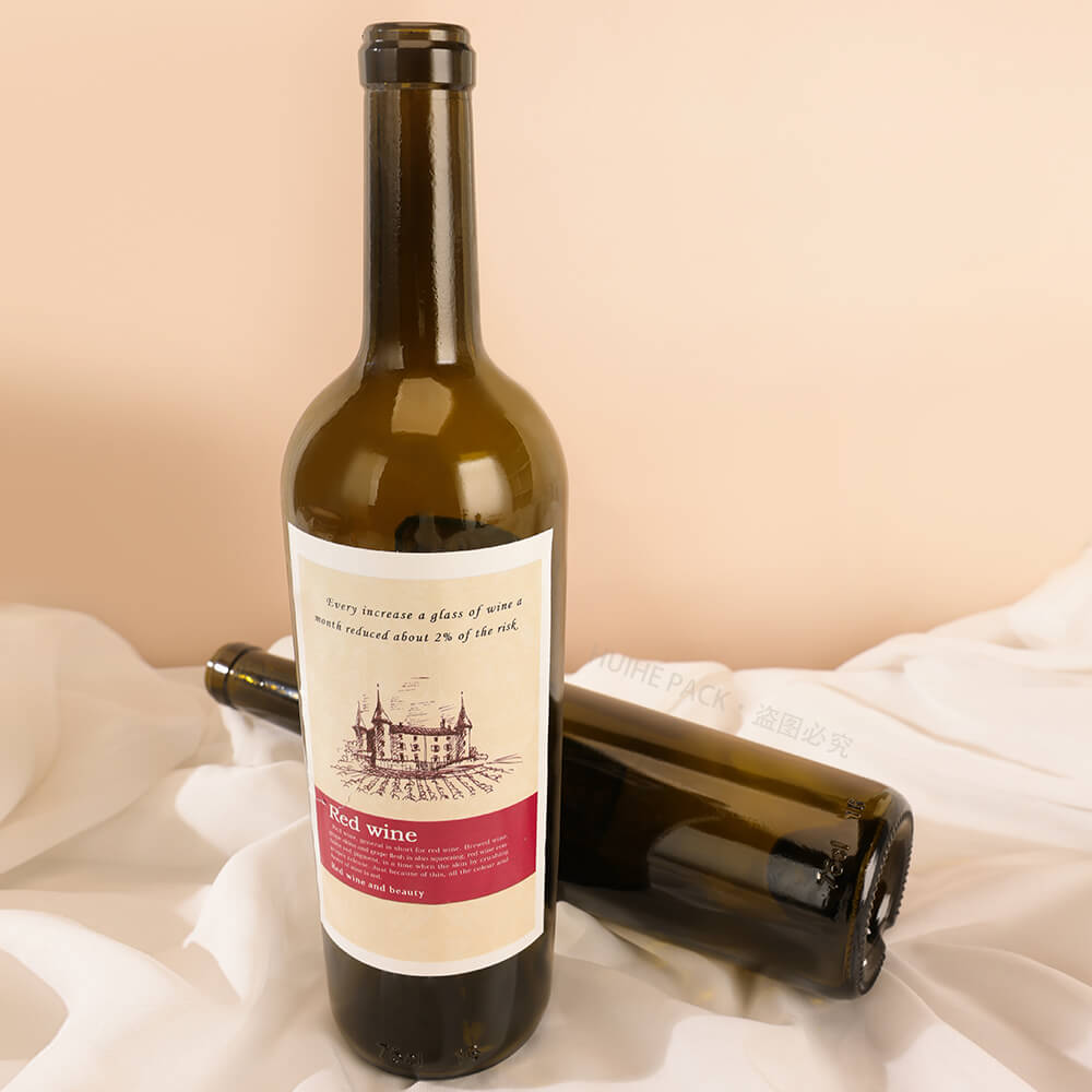 botella de vino de cuello largo