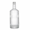 Botella de licor de vidrio de grabado intrincado diamante - estampados